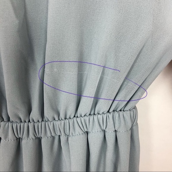 Show Me Your Mumu Kendall Maxi Dress Steel Blue Chiffon Size Medium - Picture 10 of 10